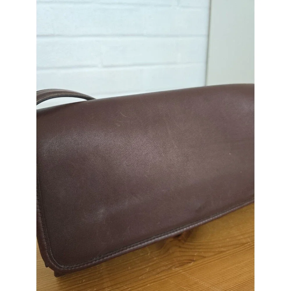 Vintage Coach Allison Flap Bag 9072 Mahogany Leather 90's